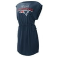 thumbnail image 2 of Women's G-III 4Her by Carl Banks Navy New England Patriots G.O.A.T. Swimsuit Cover-Up, 2 of 3