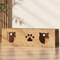 thumbnail image 3 of 2 Tier Cat Scratcher House with Cat Head and Paw Design, Scratch Resistance Corrugated Paper Cardboard Tunnel Bed, Made of Triple Material, Machine Cut, 3 of 8