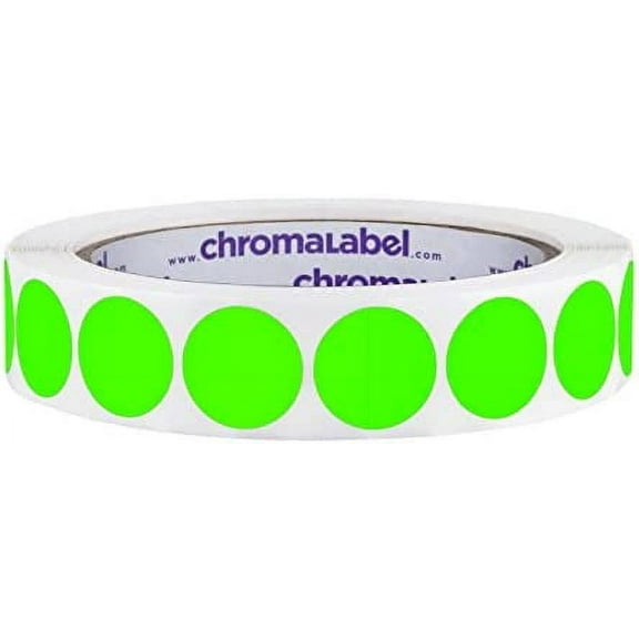 3/4" Permanent Round, Color-Code Dots: 1,000/Roll - by ChromaLabel
