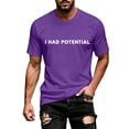thumbnail image 3 of Crew Neck T Shirts for Men Quarter Sleeve Big & Tall Basic Tee Fashion Printing Round Neck Summer Outdoor Basic Basic Tee, 3 of 3