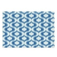 thumbnail image 1 of Ikat Cutting Board, Ikat Damask Linked Motifs Pattern Blurry over Finer Tied Warp and Weft Yarns Design, Decorative Tempered Glass Cutting and Serving Board, Large Size, Blue White, by Ambesonne, 1 of 1