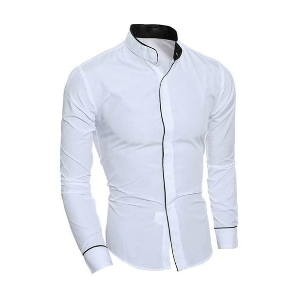 Camisas de hombre Camisas casuales de manga larga Ropa con botones Ropa Padre M
