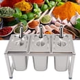 thumbnail image 3 of Spice Container Box Rack, Safe Polished Mirror Surface 0.03in Thickness Comfortable Grip Stainless Steel Spice Stand Rounded Corners  for Kitchen Supplies 3Pcs Box,4Pcs Box,5Pcs, 3 of 7