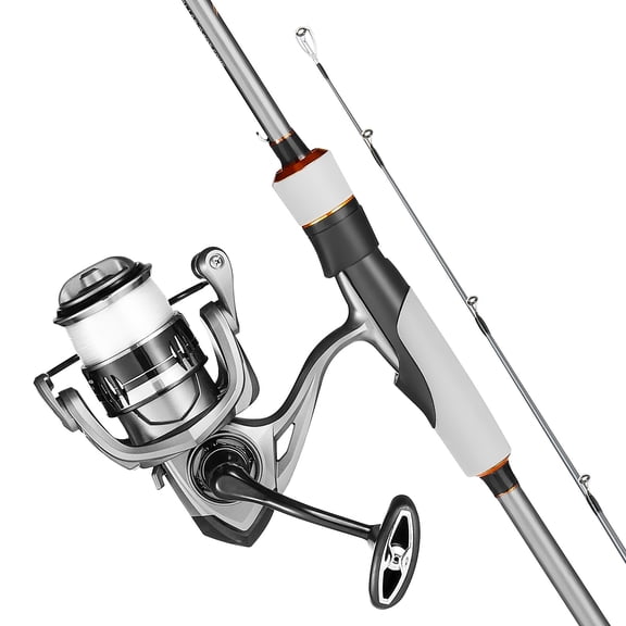 KFFKFF Rod and Reel Combo with IM6 Carbon Fiber Spinning Rod Fishing – 6.5 ft, 3/4 oz, Red