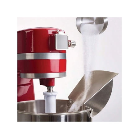 Stand Mixer Attachment, Stainless Steel Pouring Chute for KitchenAid, Fits Tilt-Head and Bowl-Lift Mixers, Mess-Free Baking Tool.