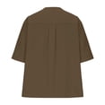 thumbnail image 6 of Lenago Womens T-shirt 1/2 Sleeve Crew Neck Summer Shirt Lightweight Breathable Solid Color Plus Size Tops Summer Holiday Casual Essentials Beach Fashion, 6 of 10