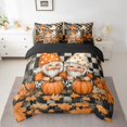 thumbnail image 2 of Manfei Kawaii Gnome Bedding Sets King Size, Pumpkin Harvest Bed in a Bag King size, Autumn Maple Leaf Reversible Comforter Sets with Sheets, Breathable Room Decor, 7 Pieces, 2 of 7