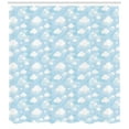 thumbnail image 3 of Ambesonne Blue Sky Shower Curtain, Rhythmic Clouds Graphic, 69"Wx70"L, Pale Blue White, 3 of 3