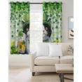 thumbnail image 2 of St. Patrick's Day Blackout Curtains for Bedroom Living Room Darkening Curtains 54 Inch Long Cat Beer Green Clovers Buffalo Plaid Short Curtain for Small Window Treatment Grommet Drapes 52"x54"x2, 2 of 9