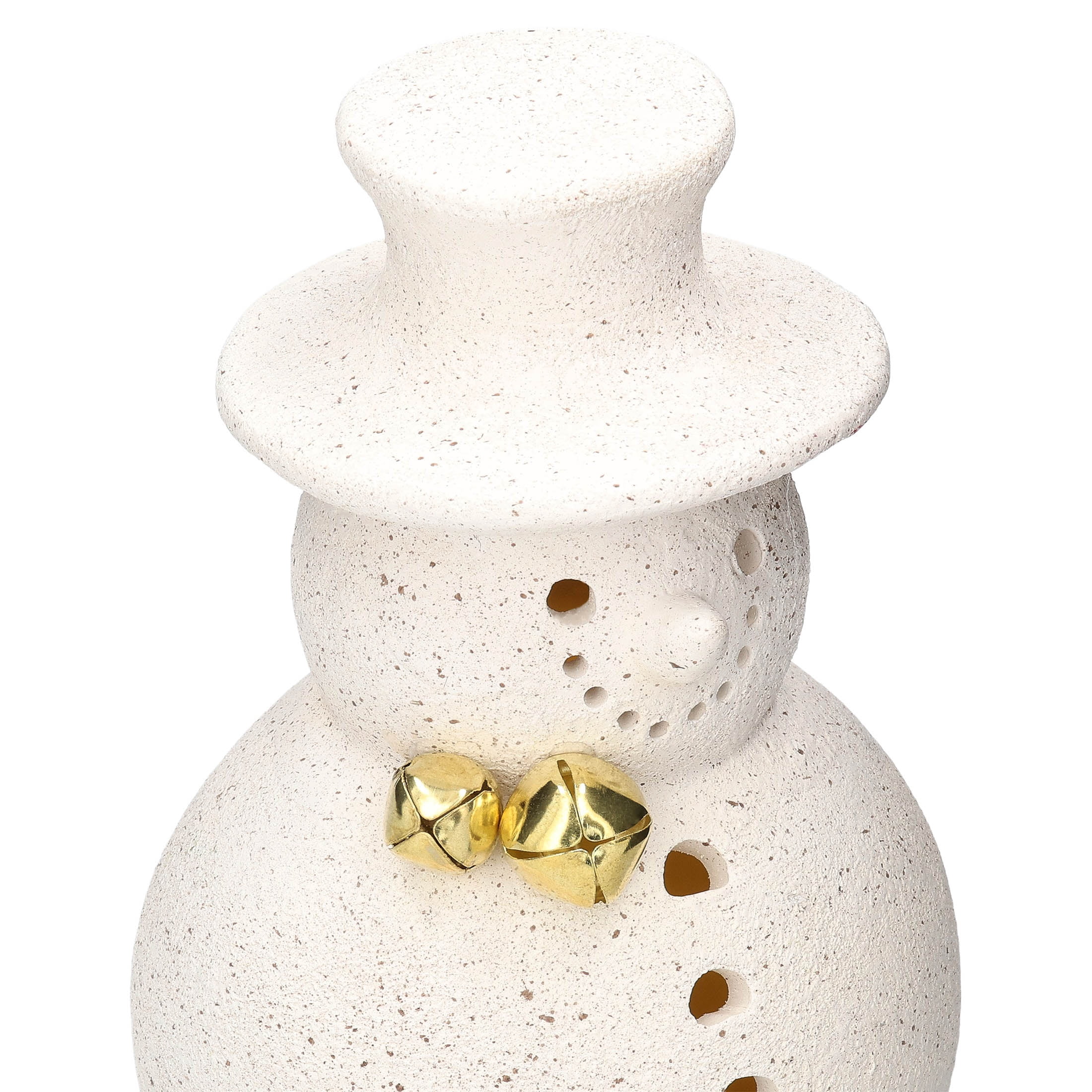 Small Light-Up Snowman Christmas Decoration, White, 6", by Holiday Time