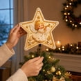 thumbnail image 5 of Clearance! DIY Sparkling Christmas Star Tree Topper, Christmas Pearl Art Kits for Adults, Pearl Diamond Art Diy Kits DIY (Angle), 5 of 5