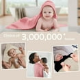 thumbnail image 6 of Hooded Baby Towels for Newborn 2 Pack 100% Muslin Cotton Baby Bath Towel with Hood for Babies, Infant, Toddler and Kids, Large 32x32Inch, Soft and Absorbent Newborn Essential, 6 of 6