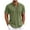 Army Green, variant on Men's Casual Polo Shirts Short Sleeve Button Classic T-Shirts Linen Loose Fit Tees Lightweight Golf Top with Pocket Army Green