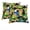 Tropical Flower Bird, variant on 18x18 Inch Outdoor Throw Pillows Set of 2, Waterproof & Fade-Resistant, Square Decorative Cushion For Patio Furniture, All Weather Outdoor Pillows (Red Grid)