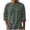 Army Green, variant on Men Cotton Linen Shirts Summer Casual Henley Long Sleeve Tshits Vacation Loose Solid Color Pullover Tops