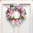 thumbnail image 5 of Linjieee Valentines Wreaths for Front Door Bow Flower Garland Pink And Purple Wreath Holiday Decorations Outdoor Courtyard Wedding Decorations, 5 of 9