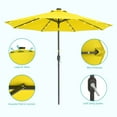 thumbnail image 6 of ACEGOSES 9ft LED Outdoor Patio Deck Solar Light Umbrellas w/ Tilt,Crank and 8 Ribs,Yellow, 6 of 9