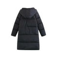 thumbnail image 5 of Jinhomg Womens Oversized Puffer Coat Comfy Long Length Hooded Down Jacket Fall Winter Warm Long Sleeve Button Down Padded Coats with Pockets Prime 90 off Clearance Sale Black L, 5 of 8
