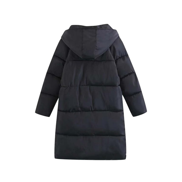 Jinhomg Womens Oversized Puffer Coat Comfy Long Length Hooded Down - Main Image