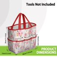 thumbnail image 3 of Garden Tool Bag,Pioneer Flower Floral Print Pattern Garden Tool Organizer,Garden Gifts,Waterproof Multi-Pocket Garden Tool Storage 11.8x5.5x11.4 Inch(Tools NOT Included), 3 of 6