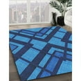 thumbnail image 3 of Ahgly Tapis Rectangulaire Lavable en Machine Intérieur Bleu Ciel Profond, 6 Pieds x 9 Pieds, 3 of 7