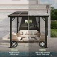thumbnail image 5 of BaPiPro 8'x5' Hardtop Gazebo with Aluminum Frame & Polycarbonate Panel, Wall Mounted Gazebos Pergola, Outdoor Patio Grill Gazebo for Backyard, Garden, Deck, 5 of 8