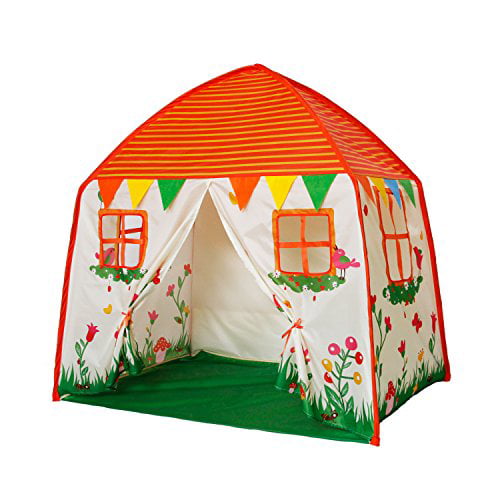 BB67 US Childrens Princess Tent Large Castle Children Indoor and Outdoor Games Children Play Tent Kids Toy Furniture Room Deco Pink 