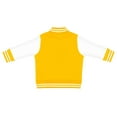 thumbnail image 2 of Creative Knitwear Long Sleeve Varsity Jacket for Infant and Toddler Boy's and Girl's, Gold and White, 2T, 2 of 3