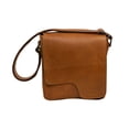 thumbnail image 1 of Bolso CRUZADO Castelli Leather Authentic MIEL CON TAPA de resaque, 1 of 3