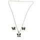 thumbnail image 3 of COLLAR DE MARIPOSA NEGRA DE PLATA Y ARETES, 3 of 4