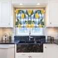 thumbnail image 5 of Yayeee Kitchen Curtains Tier Pair Light Filtering 27"x36" Rod Pocket Short Cafe Window Panel, Light Blue Plaid, 5 of 7