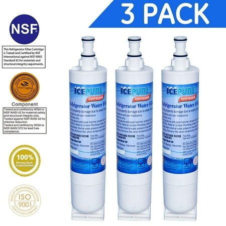 Compatible Refrigerator Water Filter - Whirlpool 4396508 4396510 EveryDrop Filter 5 Kenmore 46-9010 Compatible Refrigerator Water Filter By GOLDEN ICEPURE 3 Pack