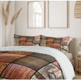 thumbnail image 6 of Ambesonne Boho Duvet Cover Set, Wooden Timber Door Key, 2-Calking, Chocolate Brown, 6 of 7
