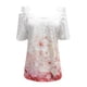 thumbnail image 4 of Puntoco 2024, tops a la moda de verano para mujer, tops informales con hombros descubiertos y encaje, tops de manga corta de ajuste Regular, tops con cuello en V, 4 of 4