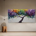 thumbnail image 7 of Large Colorful Tree of Life Canvas Wall Art, Abstract Tree Decor Painting Canvas Print for Living Room, Bedroom, Office Decorations, Gifts for Men, 7 of 7