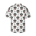 thumbnail image 4 of Xecao Pirate Puppy print Hawaiian shirt - a stylish short-sleeve button-down for men, perfect for casual beach and tropical outings., 4 of 9