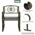 thumbnail image 4 of Ktaxon Outdoor Wrought Iron Rocking Chair Rustic, Outdoor Iron Rocker for Patio, Garden, Lawn, 4 of 9