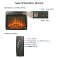 thumbnail image 3 of 23 inch electric fireplace insert, ultra thin heater with log set & realistic flame, remote control with timer, overheating protection, 3 of 8