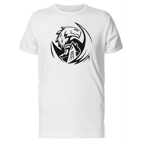 Huge Dragon Around A Castle T-Shirt Men -Image by Shutterstock, Male Small