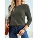 thumbnail image 4 of Camisas de Larga para Mujer, Tops de Moda de Otoño, Suéteres Elegantes de Cuello Redondo, Túnicas, Ropa de Invierno, Conjuntos Casuales Verde S, 4 of 8