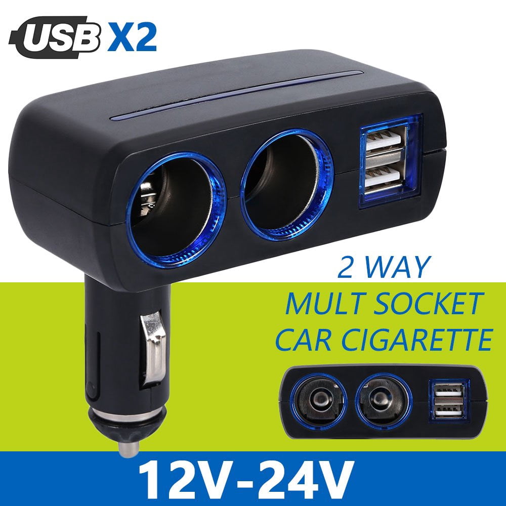 Répartiteur Allume-cigare 12V/24V – 1 Prise Vers 2 – Jusqu’à 15A – Pour Glacière, Compresseur, Chargeur Voiture – Avec Interrupteur - 7