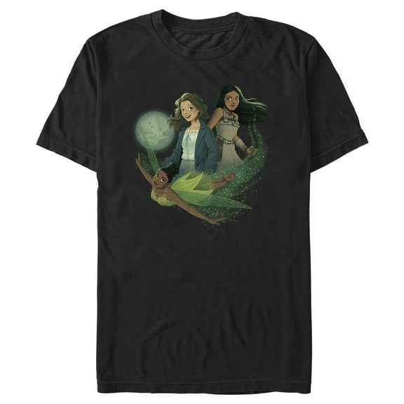 Men's Peter Pan & Wendy Girls Animated Graphic Tee Black Large