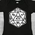 thumbnail image 4 of Inktastic 20 Sided White Dice Boys or Girls Baby Bodysuit, 4 of 5