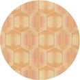 thumbnail image 1 of Ahgly Company Machine Washable Indoor Round Transitional Orange Area Rugs, 3' Round, 1 of 7
