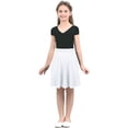 thumbnail image 5 of Eandarui Kids Girls Knee Length Skater Skirts Stretchy Pleated Casual School Uniform A-line Style White 12, 5 of 7