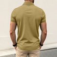 thumbnail image 7 of Men's Polo Shirts Short Sleeve Casual Polo T-Shirt Slim Fit Golf Shirts Khaki XL, 7 of 7