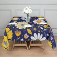 thumbnail image 3 of Pioneer Flower Floral Print Pattern Square Tablecloth,Waterproof Square Table Cover,Wipeable Spillproof Washable Table Cover for Home Kitchen Party Decor 52"x52"(132x132cm), 3 of 6