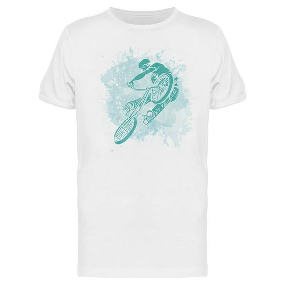Bmx Rider Jumping Graphic T-Shirt Men -Image by Shutterstock, Male x-Large