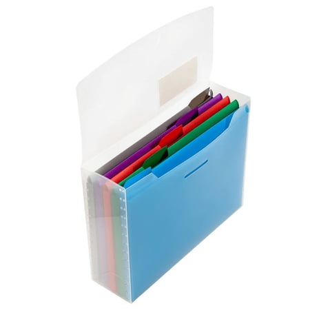 JAM Paper Files Storage Box Clear Box & Colored Files 12.5 x 9.5 3.5 inches Box Sold Individually & 5 Files JAM Paper Files Storage Box Clear Box & Colored Files 12.5 x 9.5 3.5 inches Box Sold Individually & 5 Files
