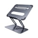 thumbnail image 4 of Soporte de aluminio para portátil con base giratoria de 360 ​​grados y altura ajustable. Gris, 4 of 9